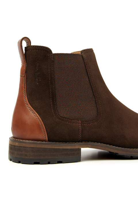 T-moro bruin suède Montana chelsea boot 