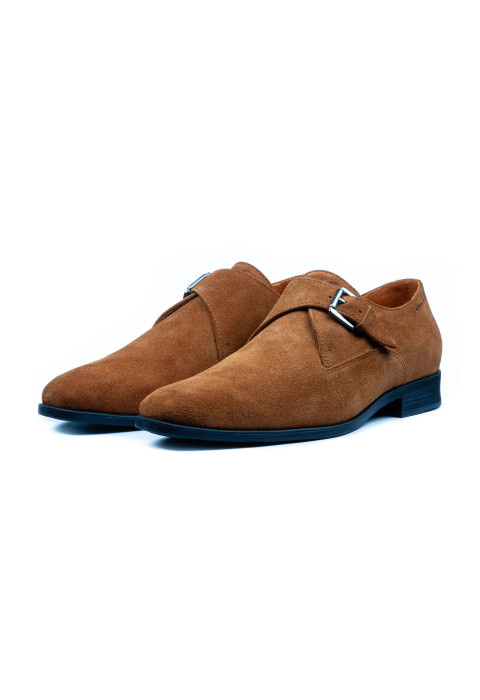 Cognac suède Riva gespschoen