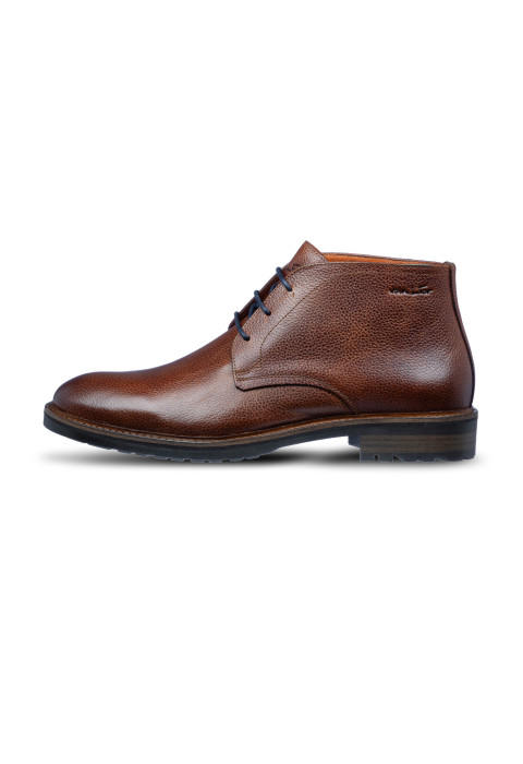 Licht cognac gladleren Rigi halfhoge veterschoen
