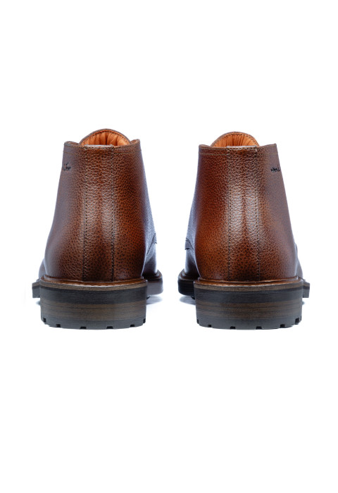 Licht cognac gladleren Rigi halfhoge veterschoen