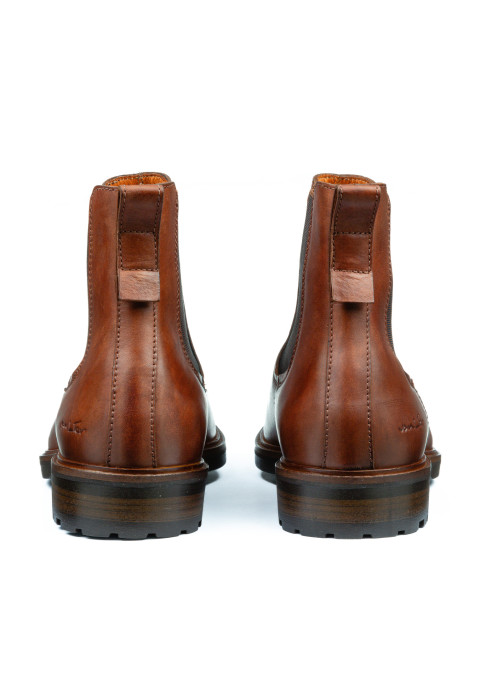 Licht cognac gladleren Rigi Chelsea boot