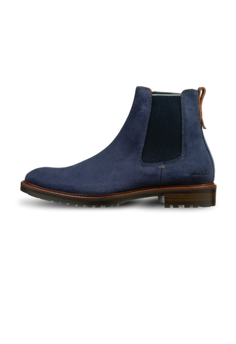 Navy blauw suède Rigi chelsea boot
