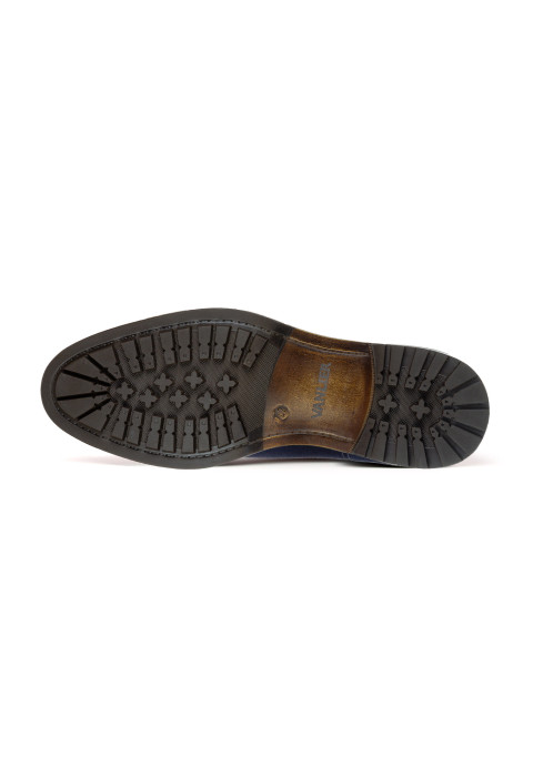 Navy blauw suède Rigi chelsea boot
