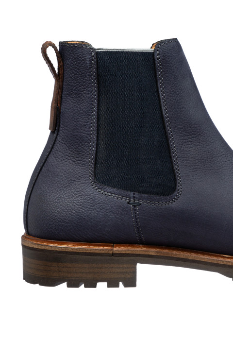 Navy blauw Nubuck Rigi chelsea boot