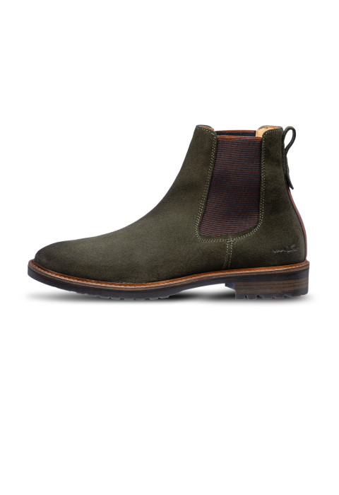 Grijs groen suède Rigi Chelsea boot