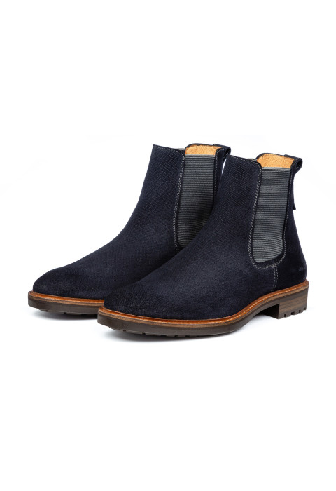 Navy blauw Suède Rigi chelsea boot