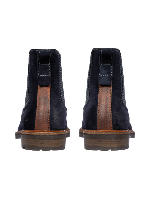 Navy blauw Suède Rigi chelsea boot