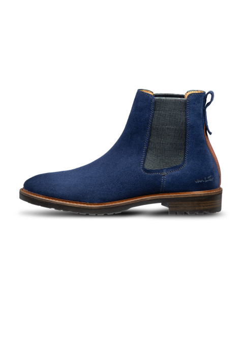 Blauw suède Rigi chelsea boot