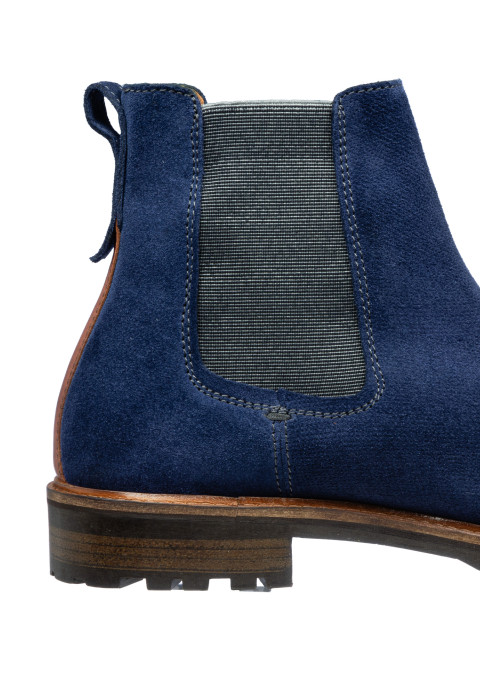 Blauw suède Rigi chelsea boot