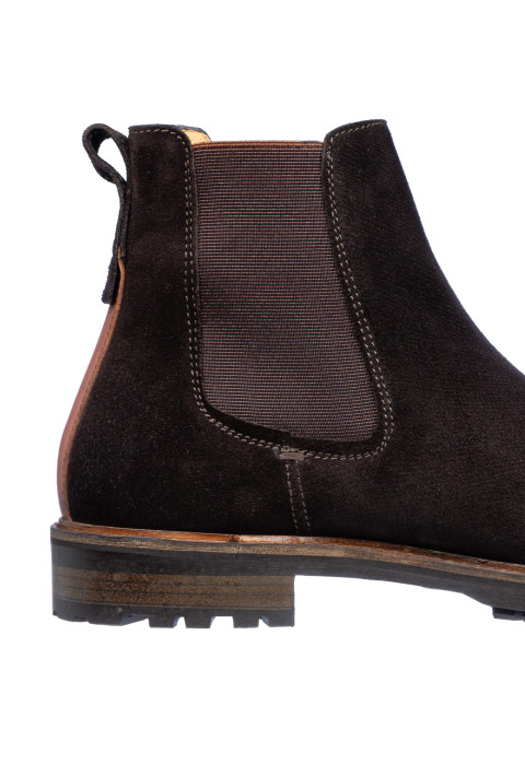 Donker bruin suède Rigi chelsea boot