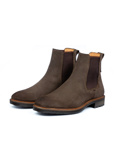 T-moro bruin suède Rigi Chelsea boot