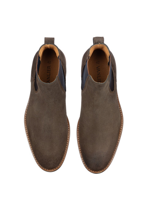 T-moro bruin suède Rigi Chelsea boot