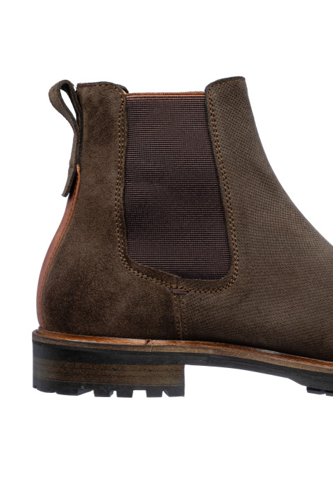 T-moro bruin suède Rigi Chelsea boot