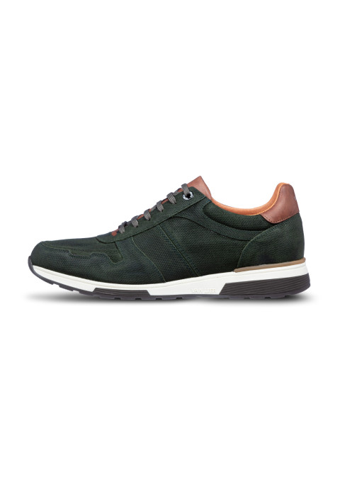 Grijs groen suède Positano sneaker