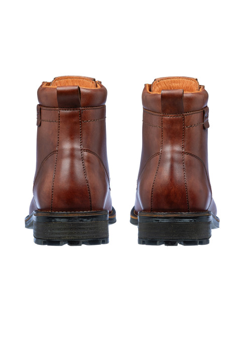 Licht Cognac gladleren Fritz boot