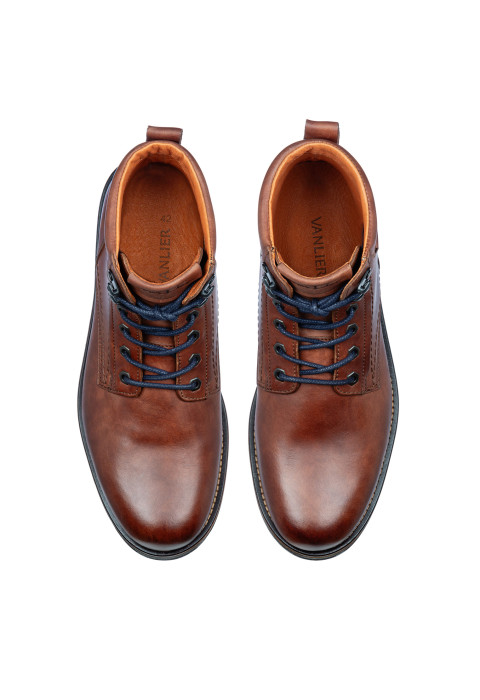 Licht Cognac gladleren Fritz boot