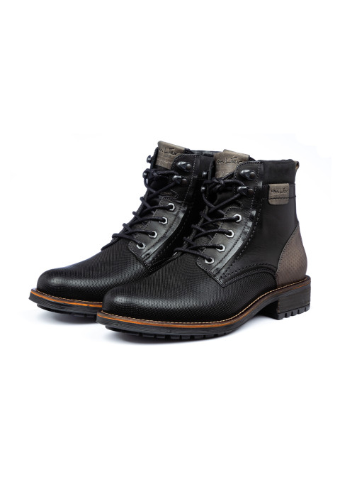 Zwart gladleren Fritz boot