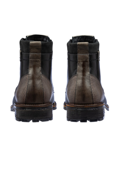 Zwart gladleren Fritz boot