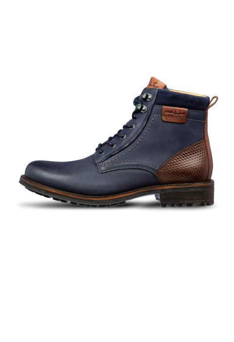 Blauw nubuck Fritz boot
