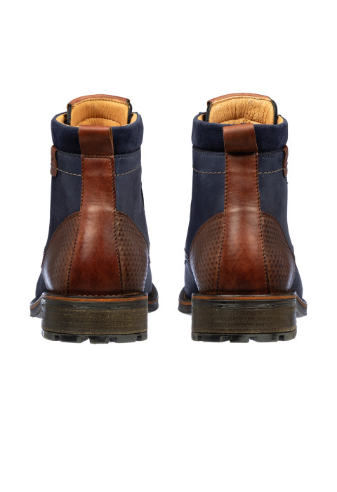 Blauw nubuck Fritz boot
