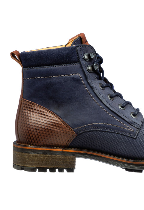 Blauw nubuck Fritz boot