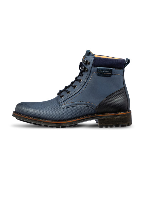 Blauw nubuck fritz boot