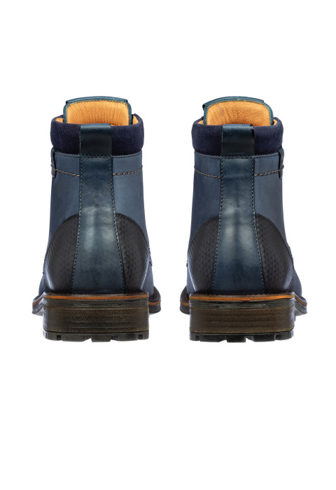 Blauw nubuck fritz boot