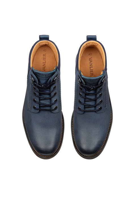 Blauw nubuck fritz boot