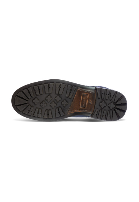 Blauw nubuck fritz boot