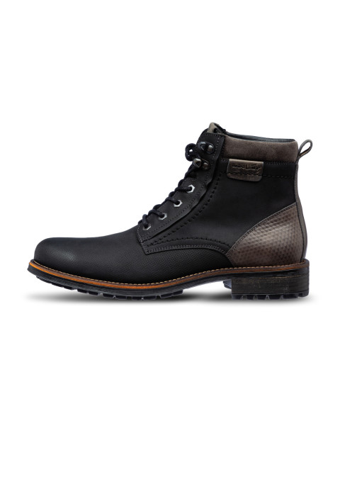 Zwart nubuck Fritz boot