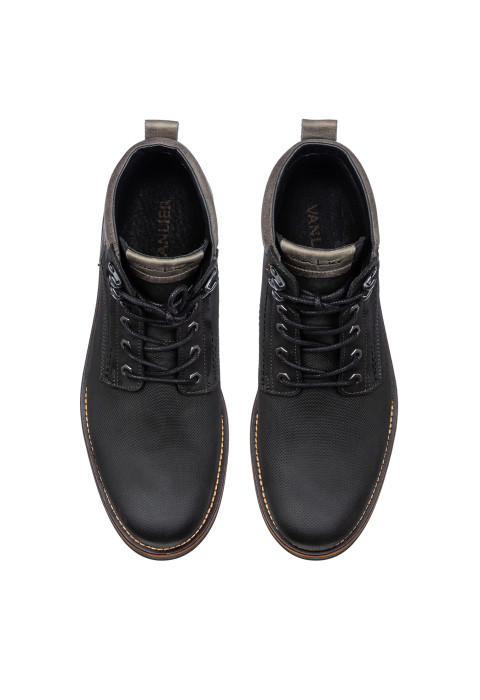Zwart nubuck Fritz boot