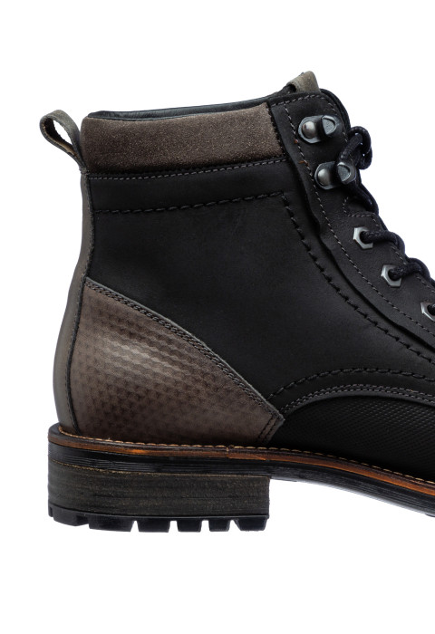 Zwart nubuck Fritz boot