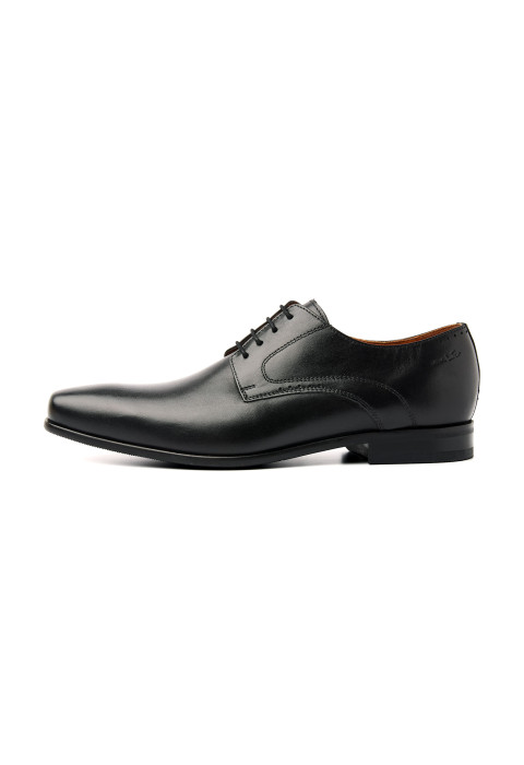 Zwart  gladleren Rhodes veterschoen
