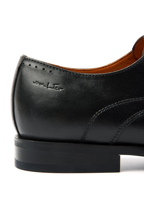 Zwart  gladleren Rhodes veterschoen