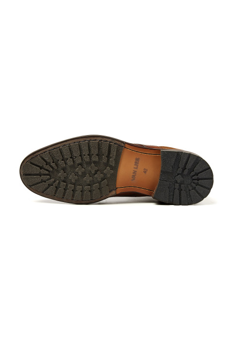 Cognac gladleren Henry boot