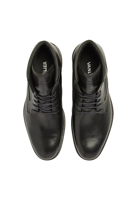 Zwart gladleren Henry boot
