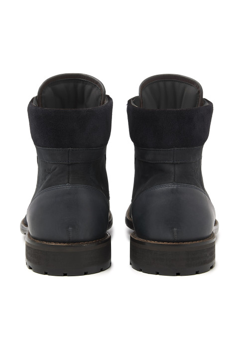 Navy nubuck Henry boot