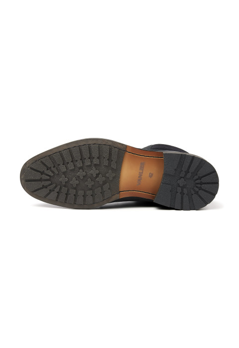 Navy nubuck Henry boot