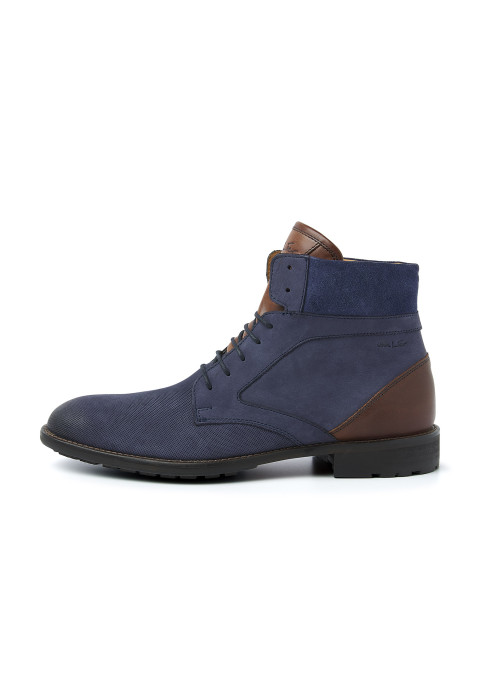 Blauw nubuck Henry boot