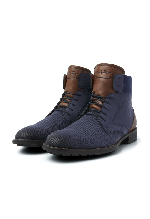 Blauw nubuck Henry boot