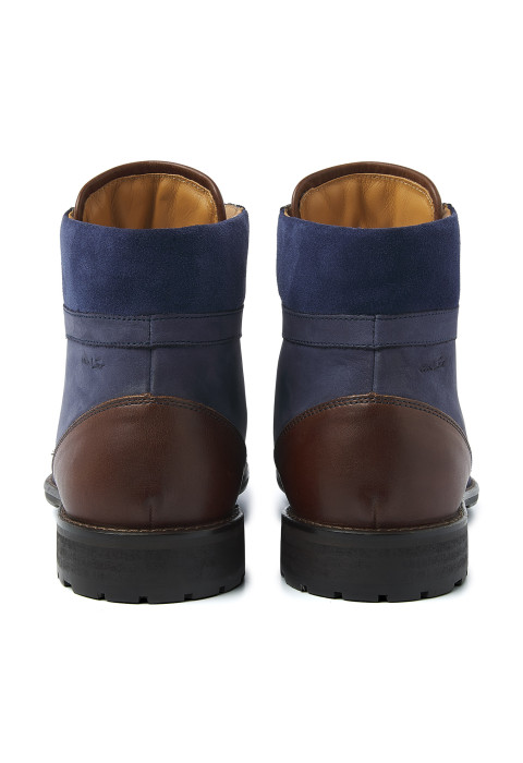 Blauw nubuck Henry boot