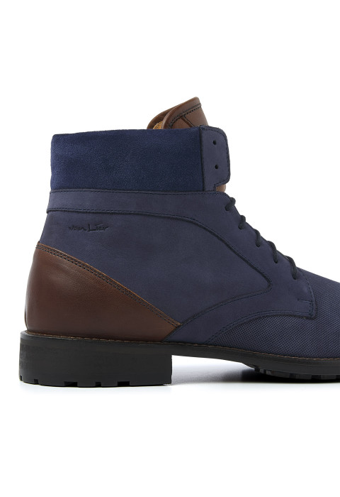 Blauw nubuck Henry boot