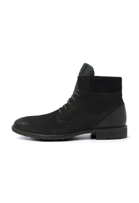 Zwart nubuck Henry boot