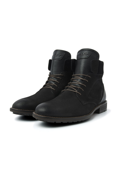 Zwart nubuck Henry boot