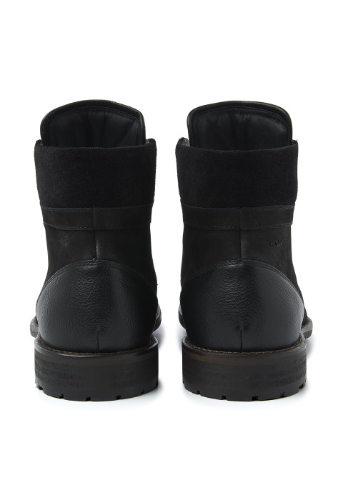 Zwart nubuck Henry boot