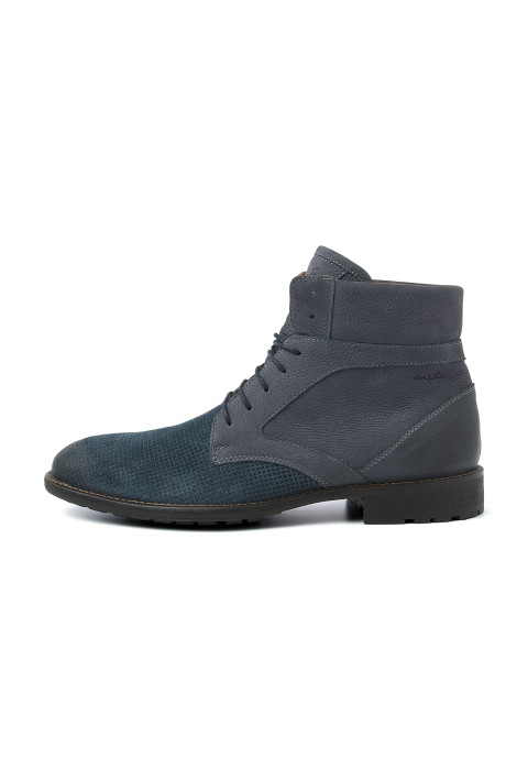 Petrol blauw suède Henry boot
