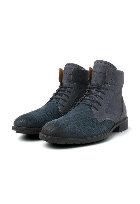 Petrol blauw suède Henry boot