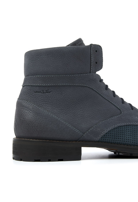 Petrol blauw suède Henry boot