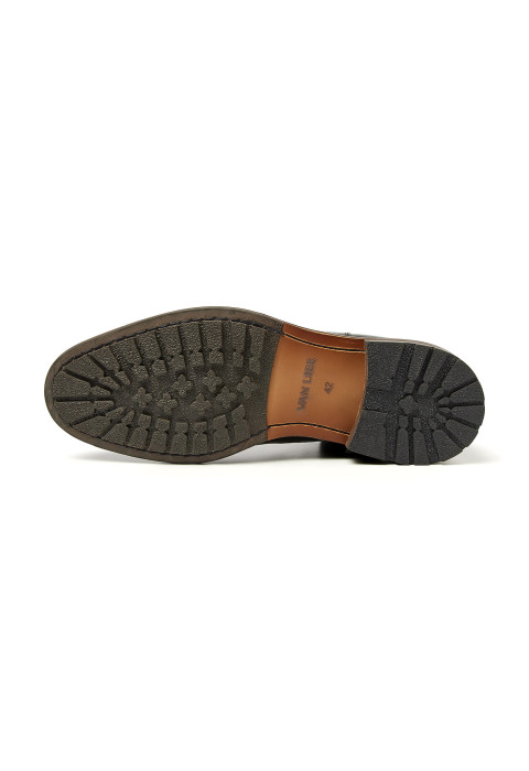 Zwart gladleren Henry chelsea boot