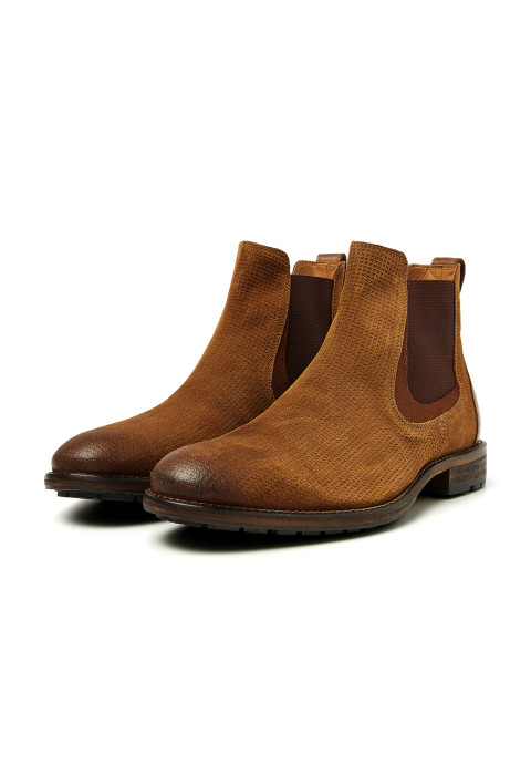 Roest cognac suède Henry chelsea boot